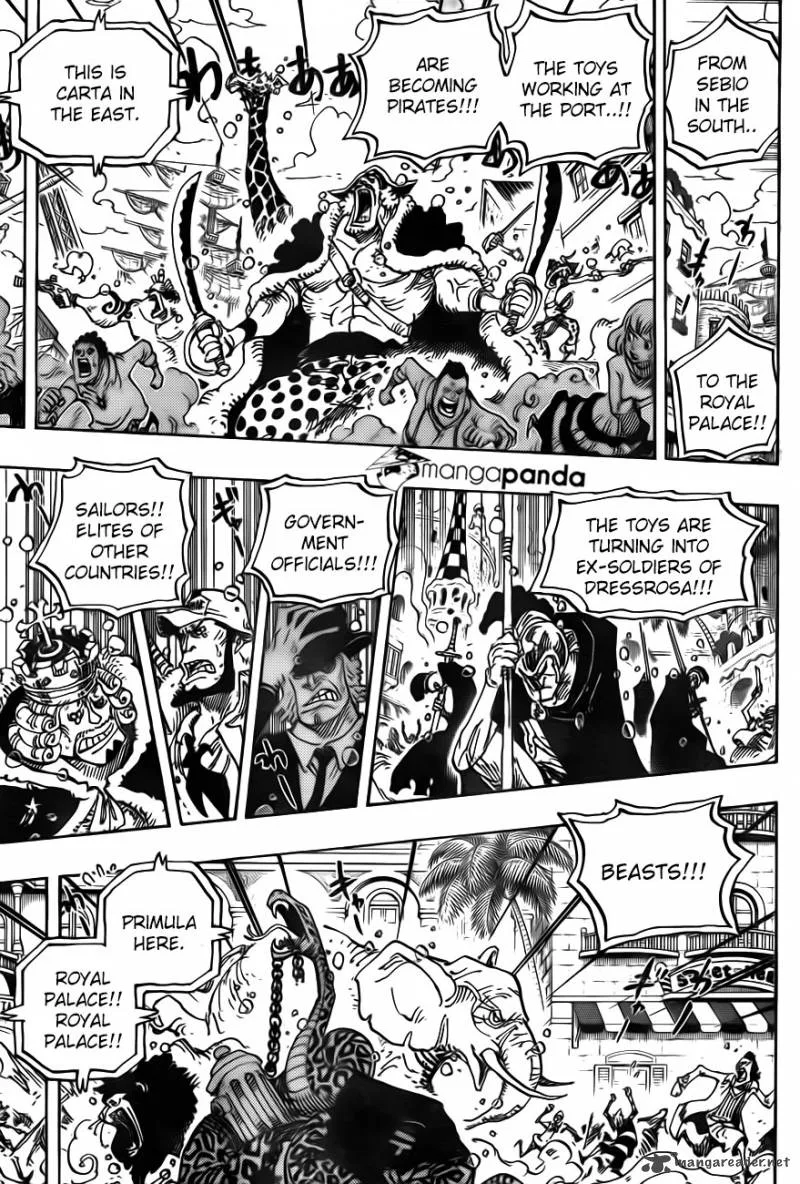 One Piece Chapter 743: Big jolts in Dressrosa – Page 9