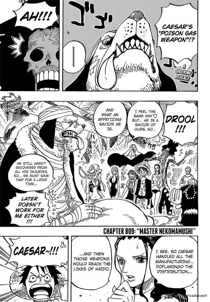 One Piece Chapter 809: Master Nekomamushi – Page 5