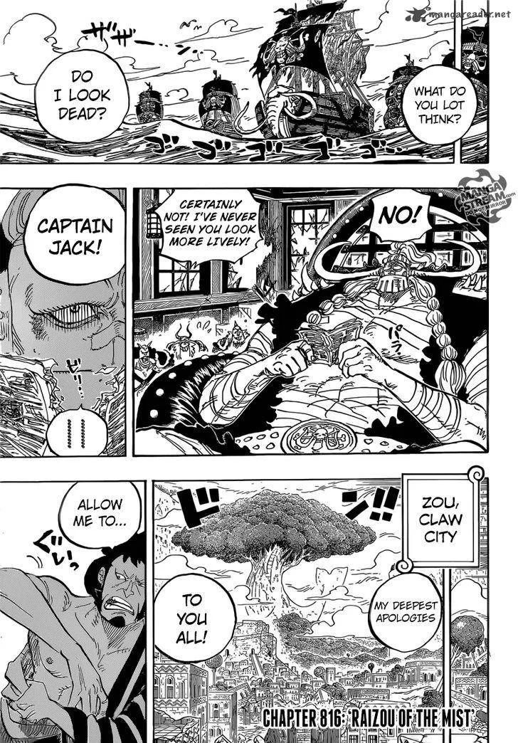 One Piece Chapter 817: Raizou Of The Mist – Page 3