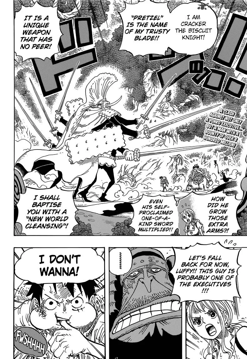 One Piece Chapter 837: Luffy vs Commander Cracker – Page 4