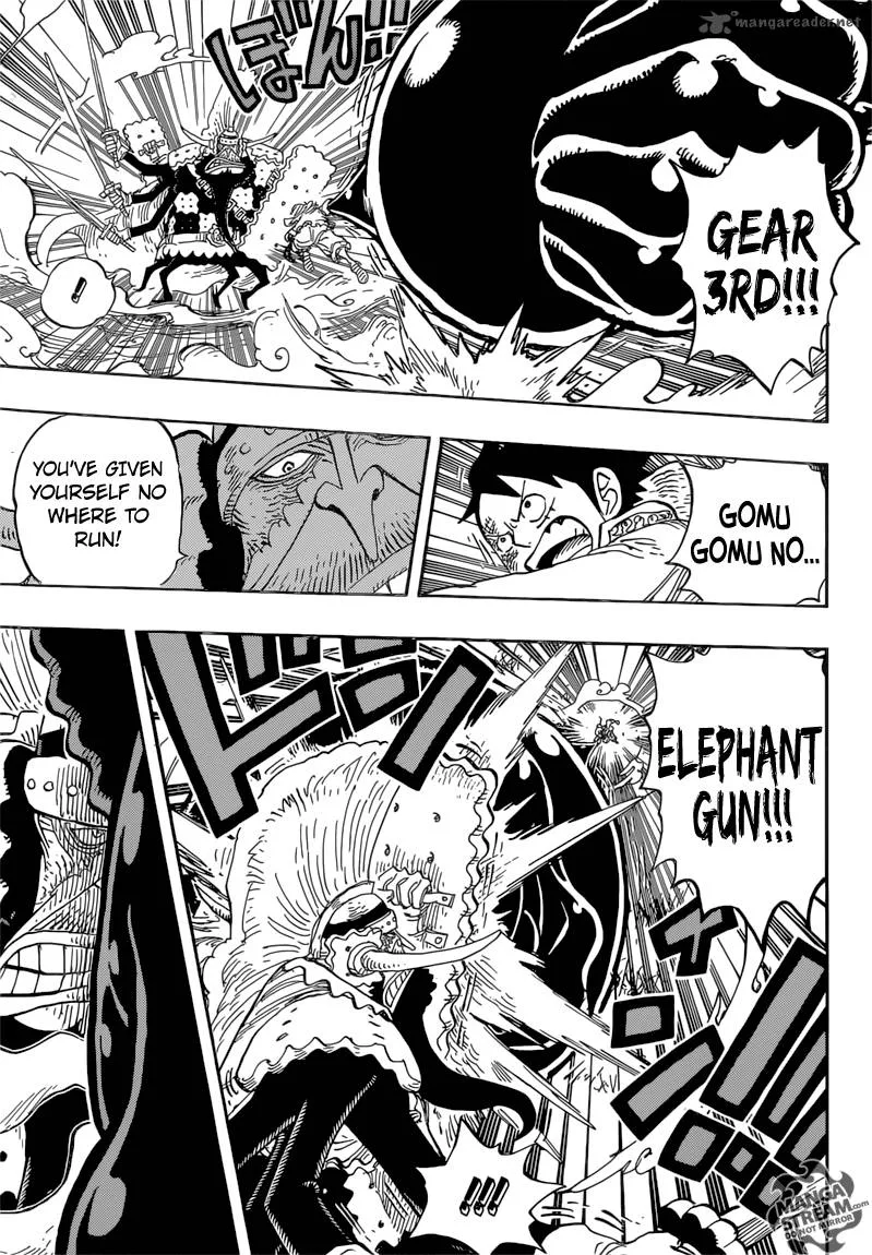 One Piece Chapter 837: Luffy vs Commander Cracker – Page 5