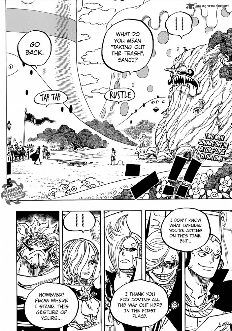 One Piece Chapter 844: Luffy vs. Sanji – Page 4