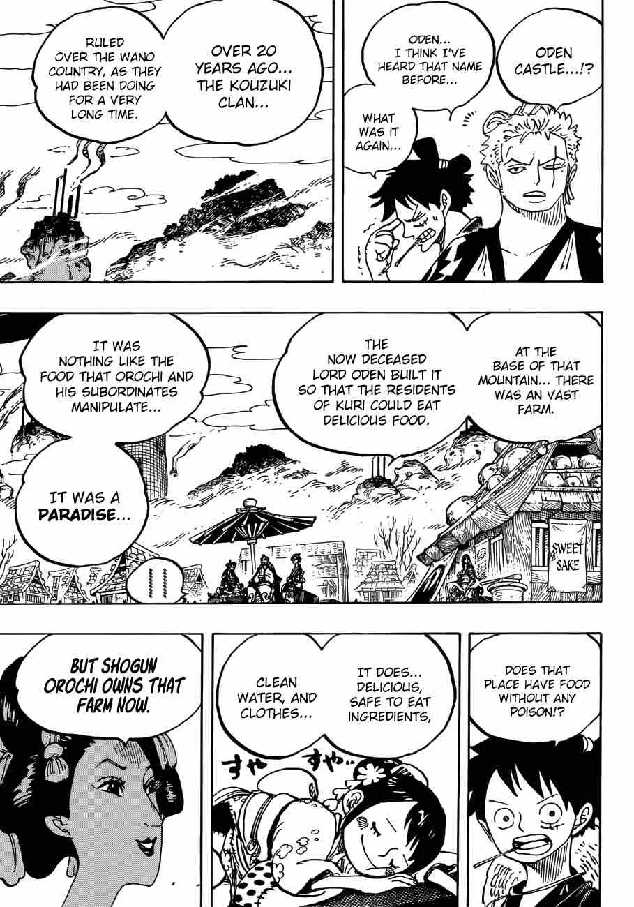 One Piece Chapter 914: Okobore, The Town of Leftovers – Page 9