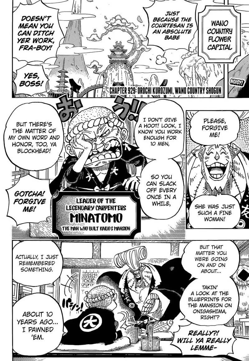 One Piece Chapter 929: Kurozumi Orochi, Wano Country Shogun – Page 3