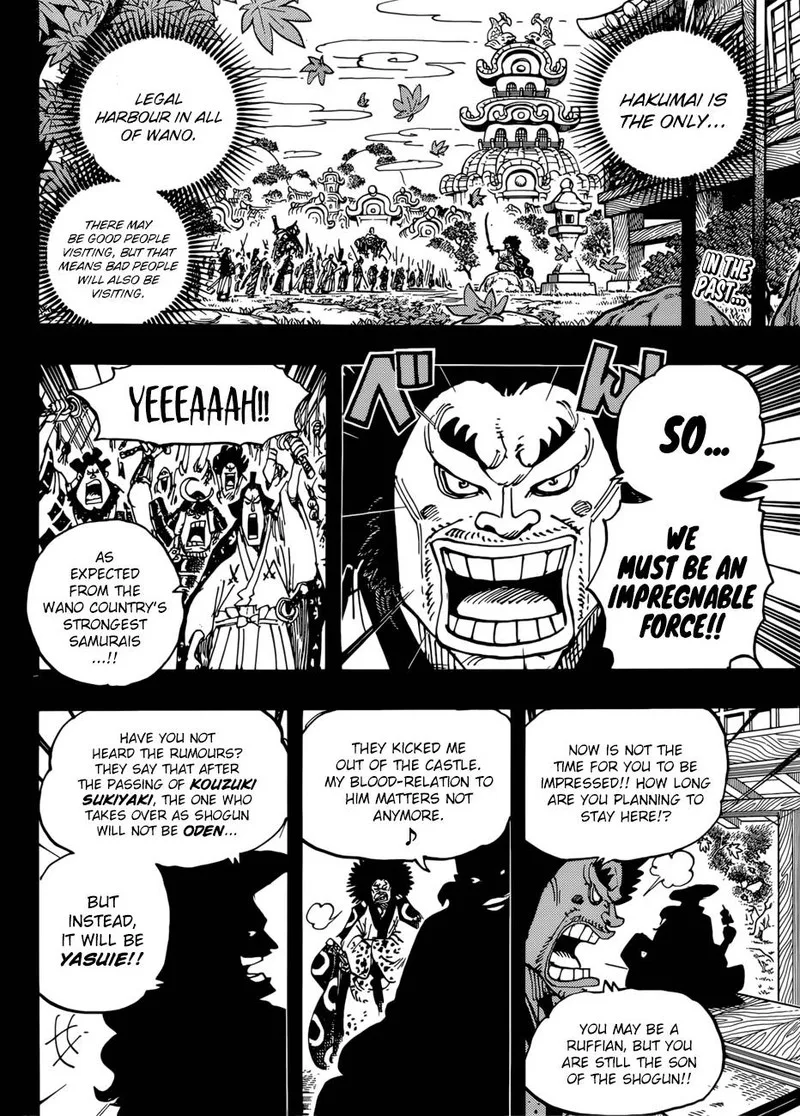 One Piece Chapter 942: The Daimyo of Hakumai, Shimotsuki Yasuie – Page 2