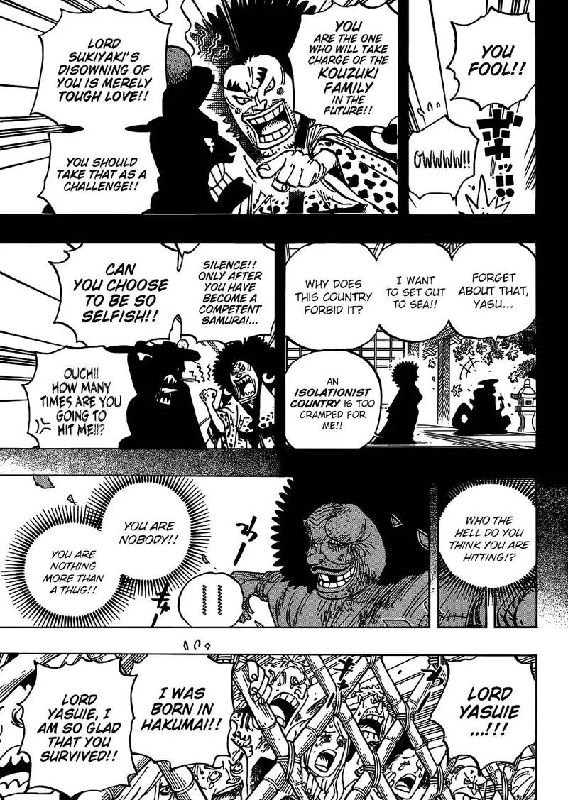 One Piece Chapter 942: The Daimyo of Hakumai, Shimotsuki Yasuie – Page 3